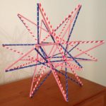 straw star with a patriotic red/white/blue theme