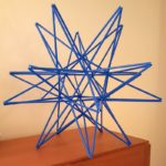 straw star made from solid blue straws